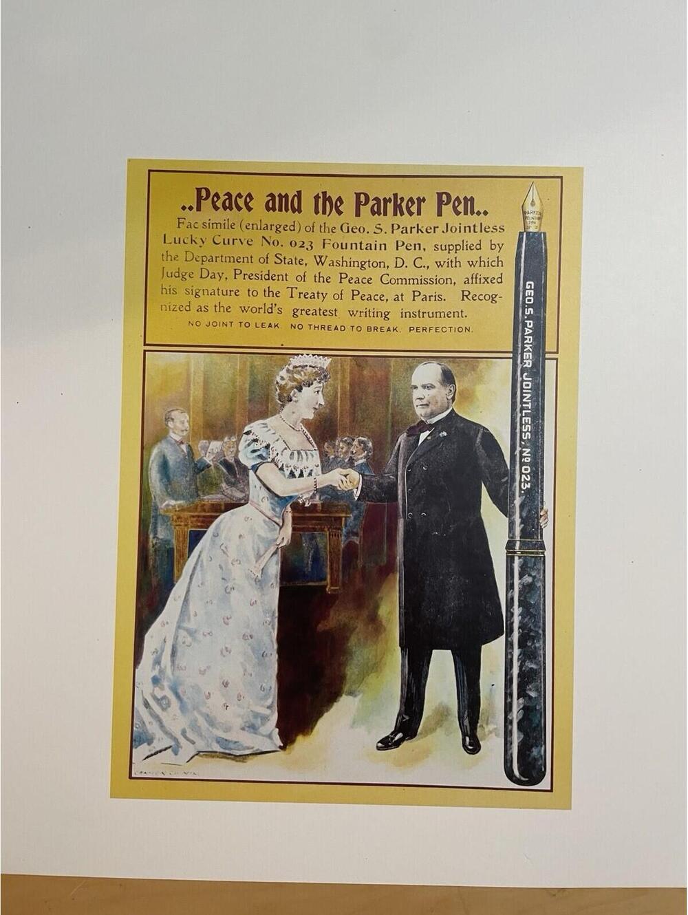 Lot Of 24 Vintage Parker Fountain Pen Advertising  Prints 16x18